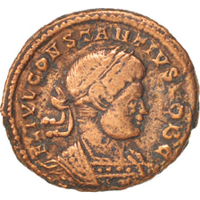 Constantius II, Nummus, Lyons, VF(30-35), Copper, RIC:255