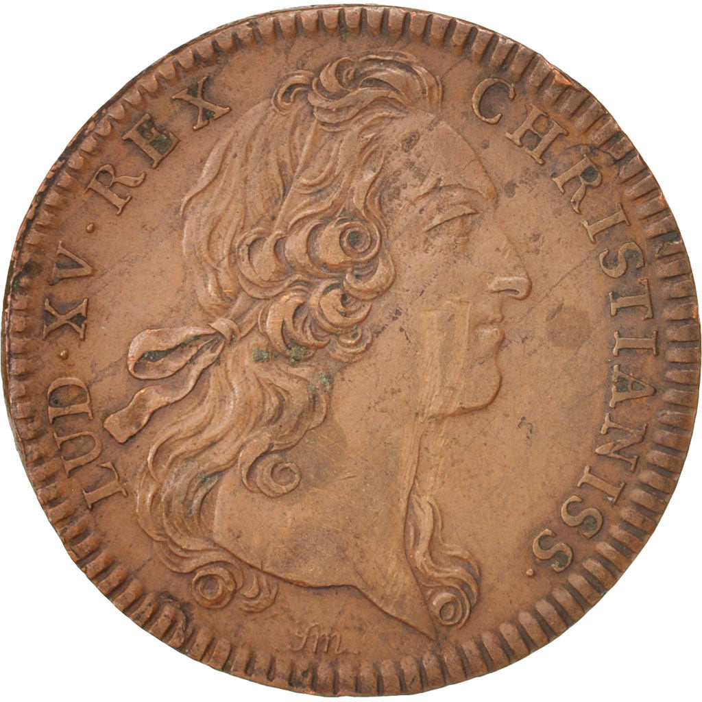France, Token, Royal, Parties Casuelles, Louis XV, 1742, AU(50-53), Copper