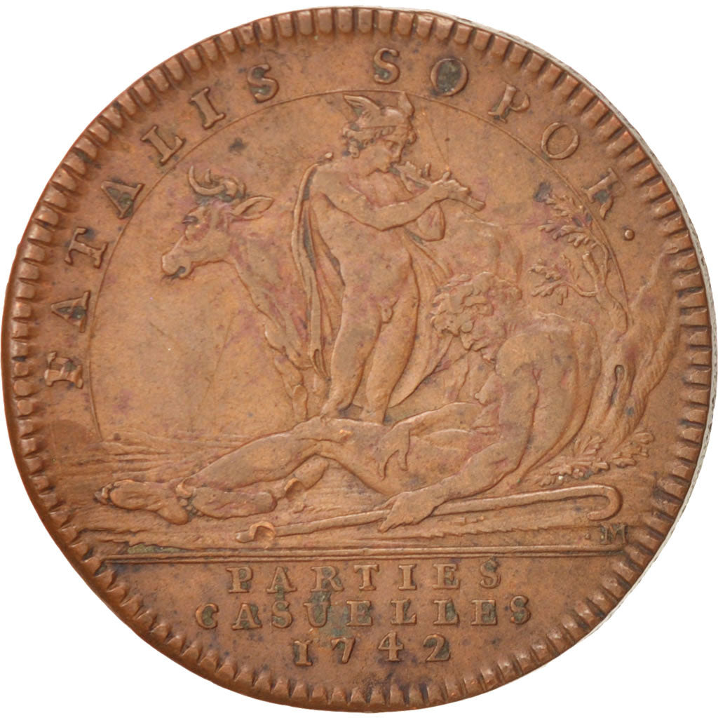 France, Token, Royal, Parties Casuelles, Louis XV, 1742, AU(50-53), Copper
