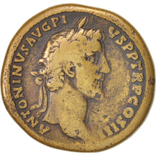 Coin, Antoninus Pius, Sestertius, Roma, VF(30-35), Copper, RIC:640
