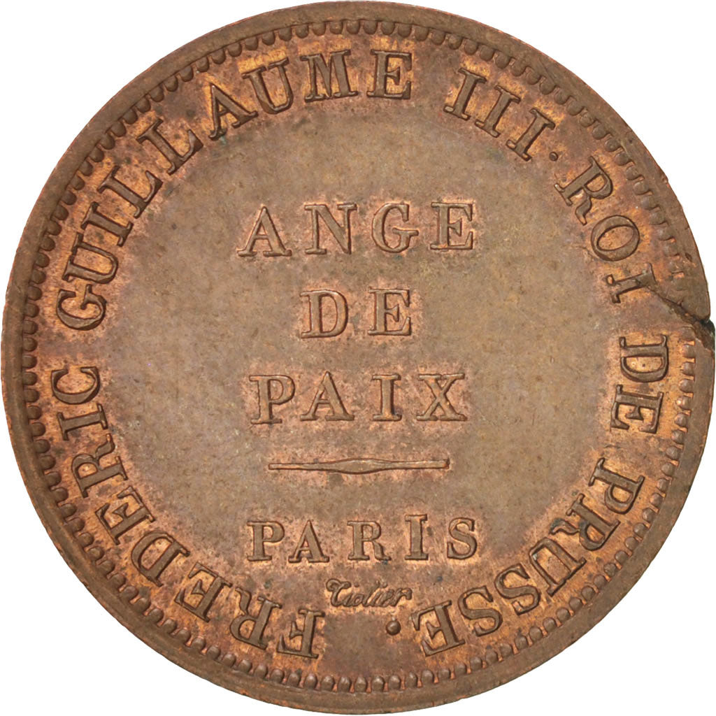 France, Token, Royal, Ange de Paix, module de 2 francs pour Frédéric-Guillaume