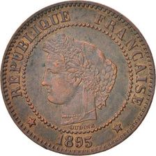 Monnaie, France, Cérès, 2 Centimes, 1895, Paris, TTB+, Bronze, KM:827.1