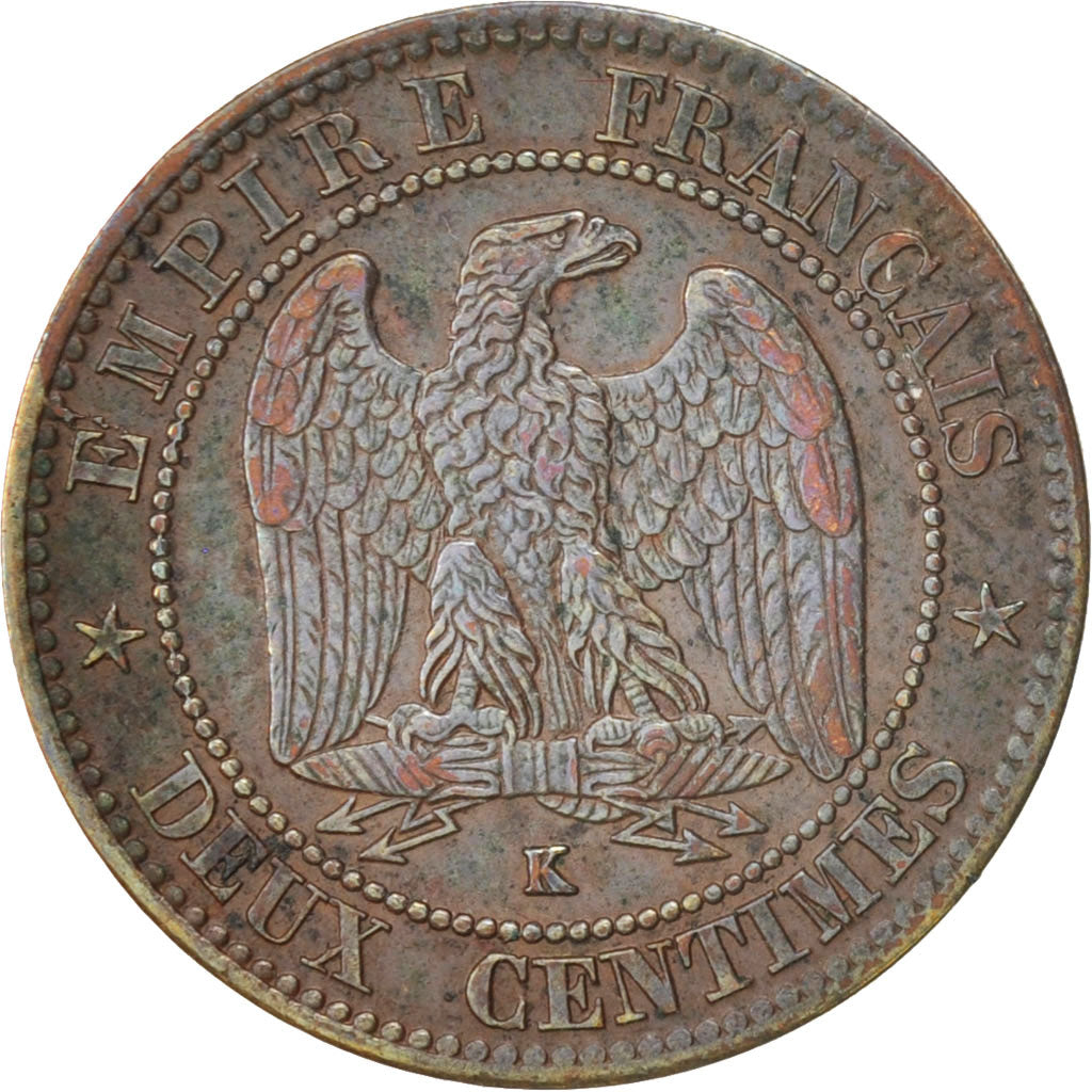 Monnaie, France, Napoleon III, Napoléon III, 2 Centimes, 1862, Bordeaux, TTB+