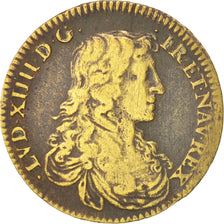 France, Token, Royal, Achat de Dunkerque, Louis XIV, 1662, EF(40-45), Brass