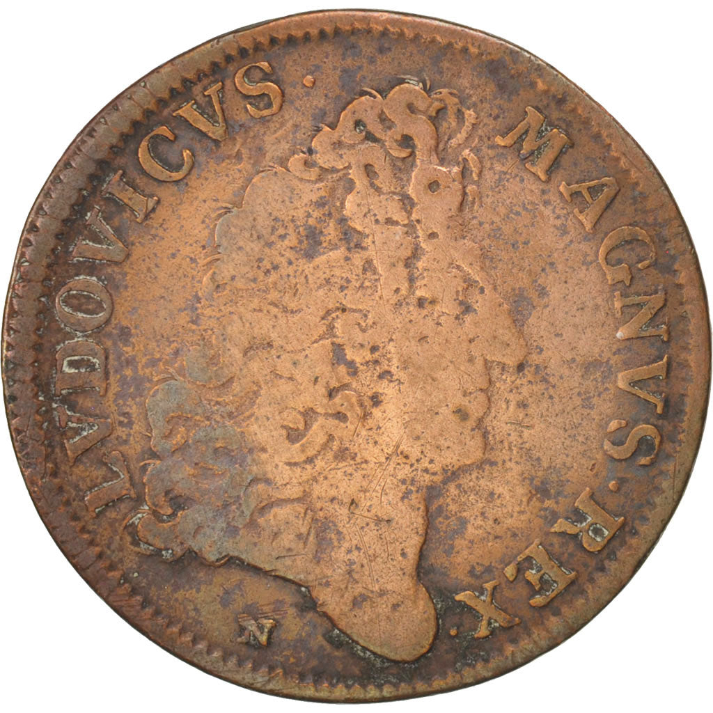 France, Token, Royal, Louis XIV, VF(20-25), Copper
