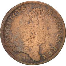 France, Token, Royal, Louis XIV, VF(20-25), Copper