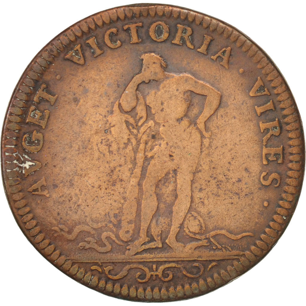 France, Token, Royal, Louis XIV, VF(20-25), Copper