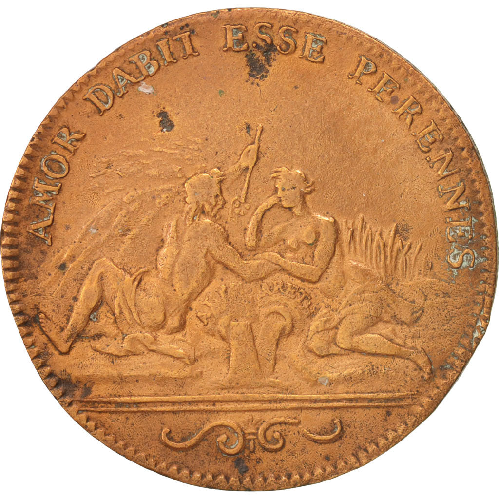 France, Token, Royal, Trésor Royal, Louis XIV, EF(40-45), Copper