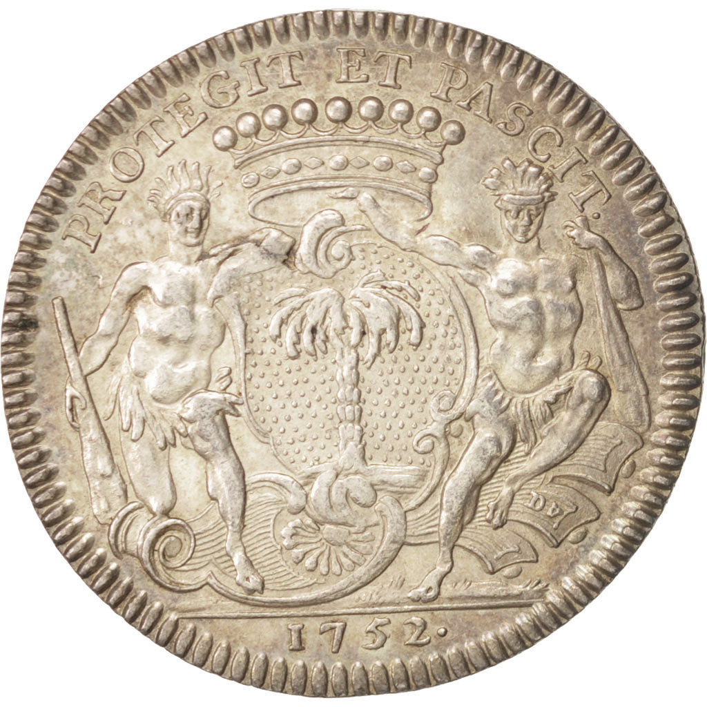 Canada, Token, Royal, Nantes port des Antilles, Louis XV, 1752, AU(55-58)
