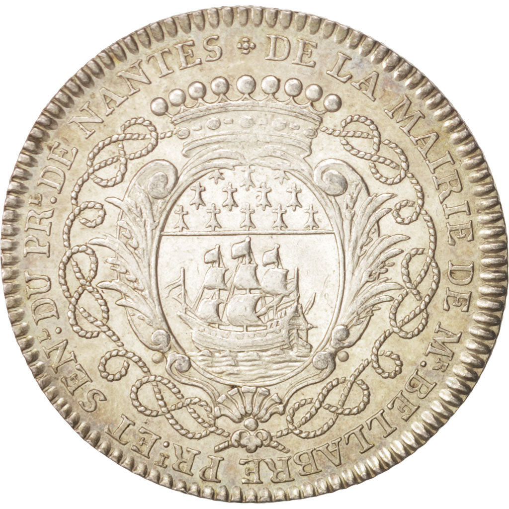 Canada, Token, Royal, Nantes port des Antilles, Louis XV, 1752, AU(55-58)
