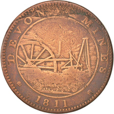 United Kingdom , Token, Trades, 1 Penny Tavistock Devon Mines, 1811, S+, Copper