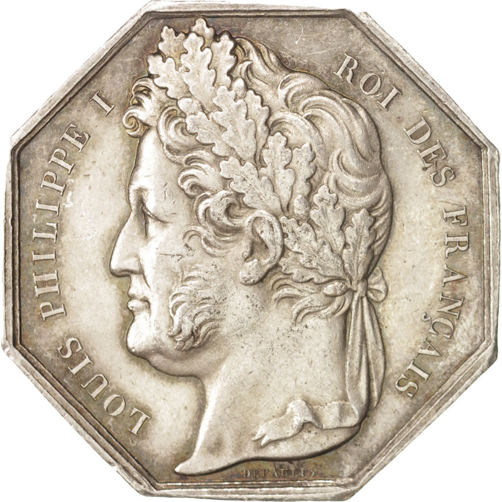 Francja, Token, Bank, Ludwik Filip I, Banque de Lille, 1836, Caqué, AU(50-53)
