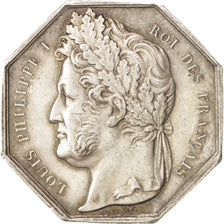Francja, Token, Bank, Ludwik Filip I, Banque de Lille, 1836, Caqué, AU(50-53)