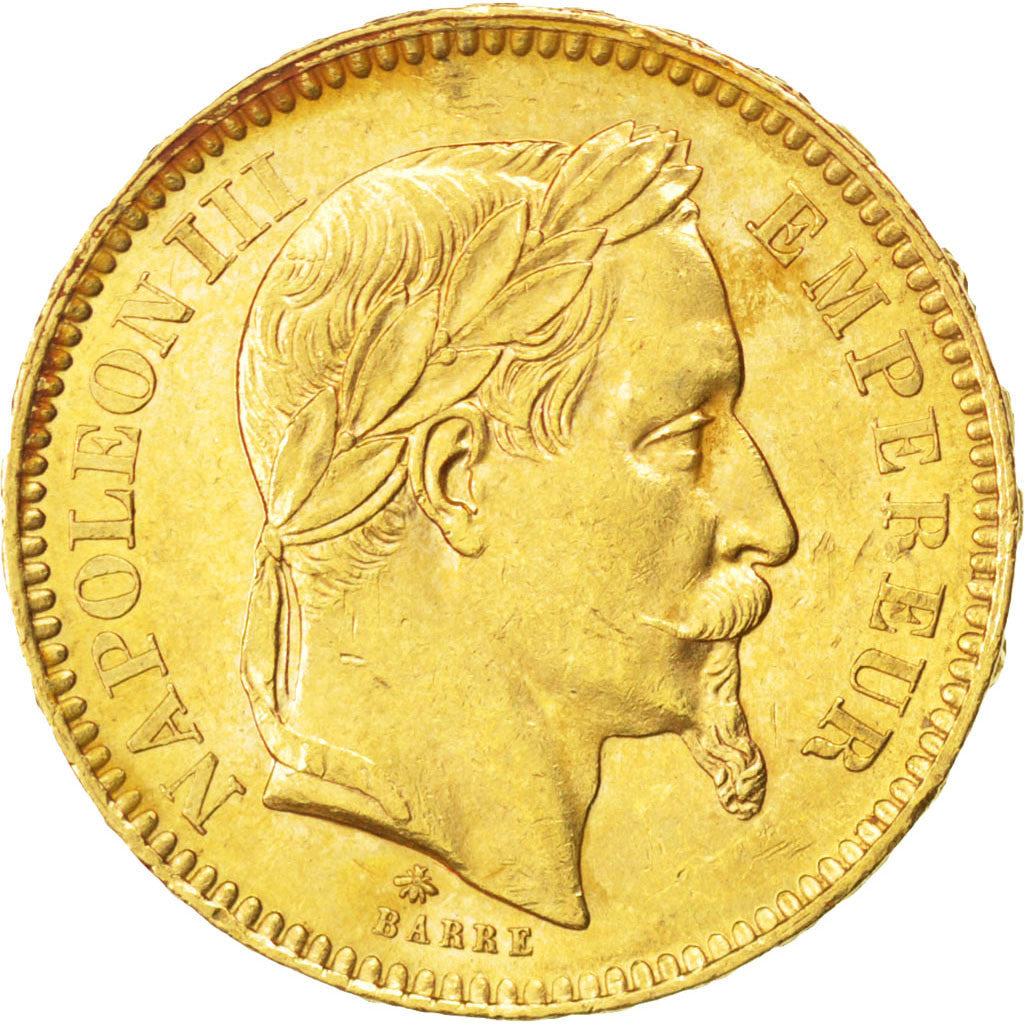 Münze, Frankreich, Napoleon III, Napoléon III, 20 Francs, 1862, Paris, VZ+
