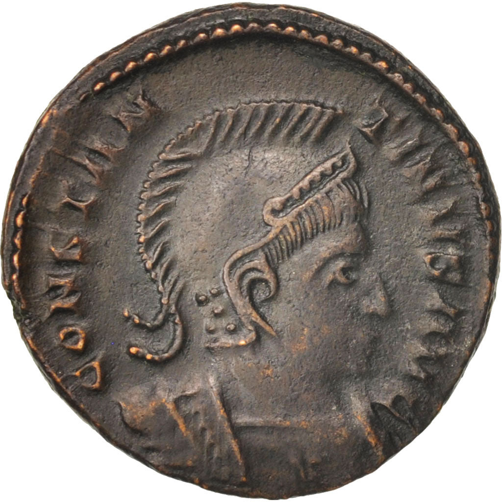 Constantine I, Nummus, 320-321, London, AU(50-53), Copper, RIC:191