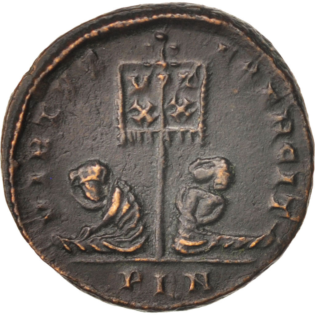 Constantine I, Nummus, 320-321, London, AU(50-53), Copper, RIC:191
