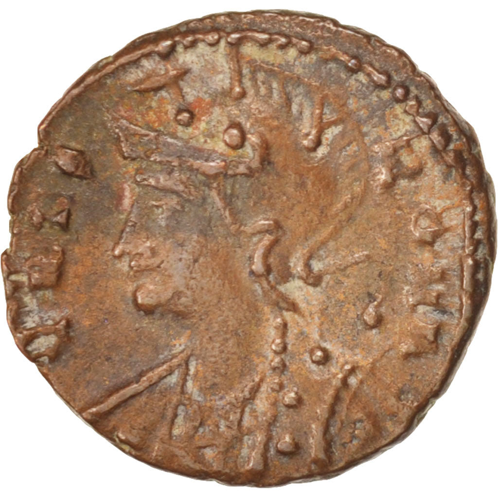 Constantine I, Urbs Roma, Barbaric imitation, Nummus, MBC+, Cobre