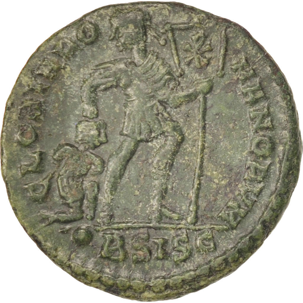 Coin, Valens, Nummus, 365-366, Siscia, AU(50-53), Copper, RIC:5b