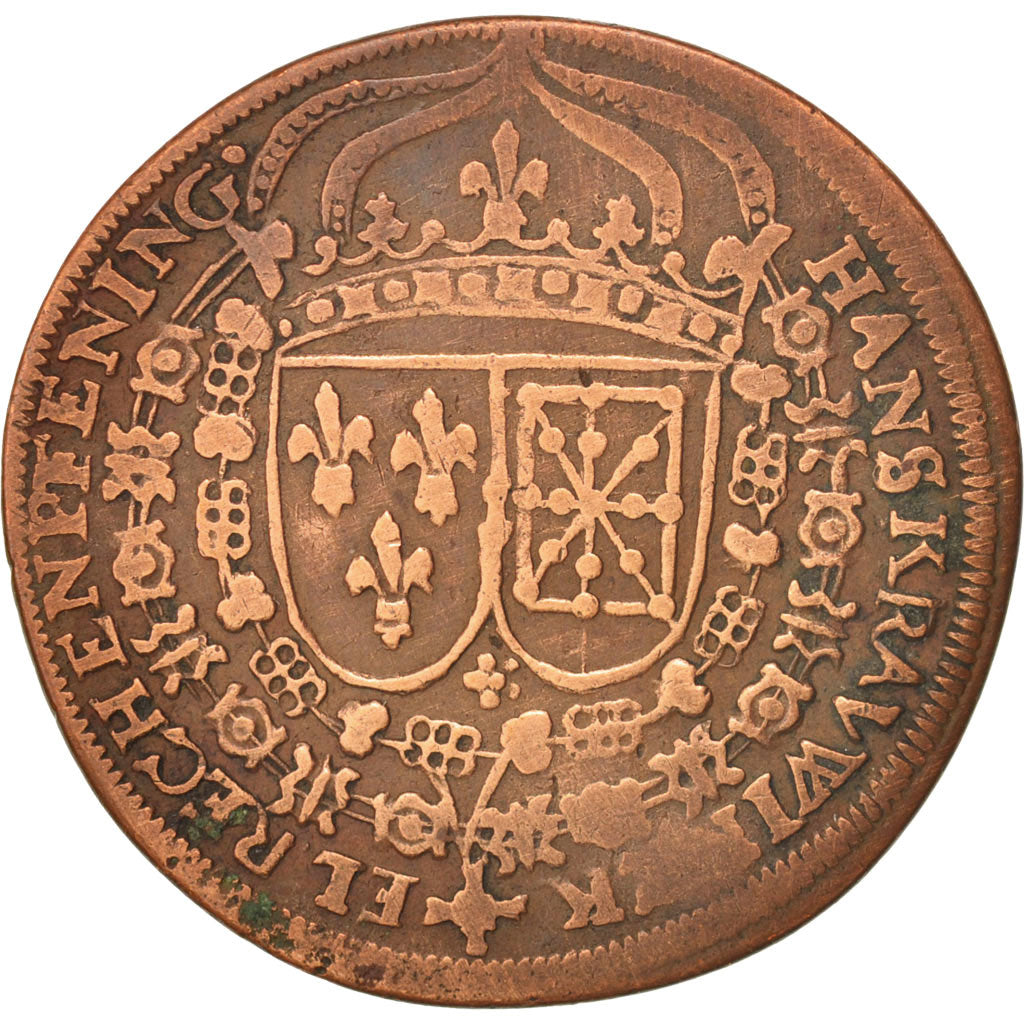 France, Token, Royal, Louis XIII, EF(40-45), Copper