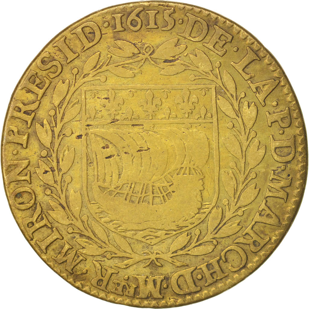 France, Token, Royal, Robert Miron, prévôt des marchands de Paris, 1615