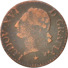 France, Louis XVI, Liard, Liard, 1786, Lille, B+, Cuivre, KM:585.14, Gadoury:348