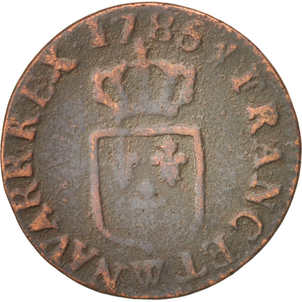 France, Louis XVI, Liard, Liard, 1786, Lille, B+, Cuivre, KM:585.14, Gadoury:348