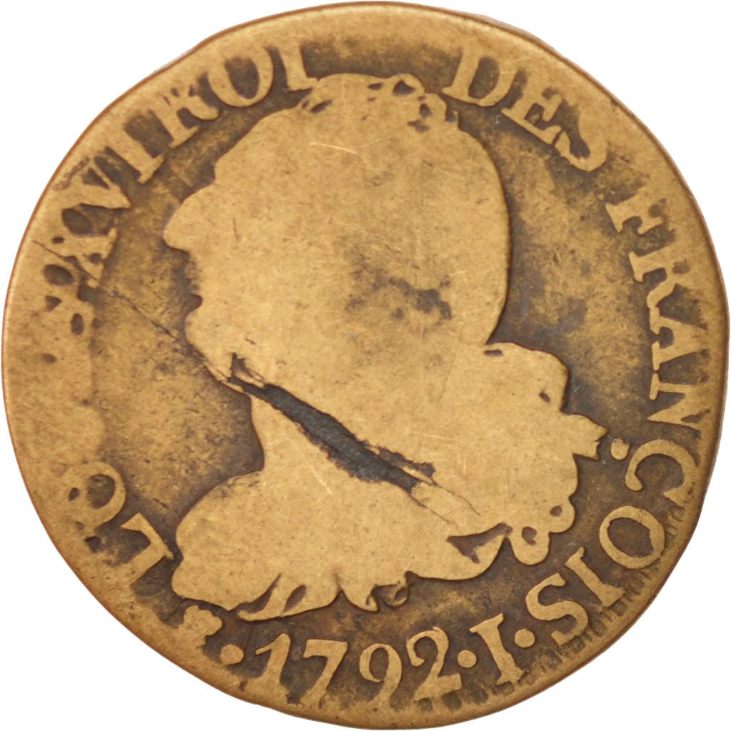 Monnaie, France, 3 deniers françois, 3 Deniers, Liard, 1792, Limoges, B+
