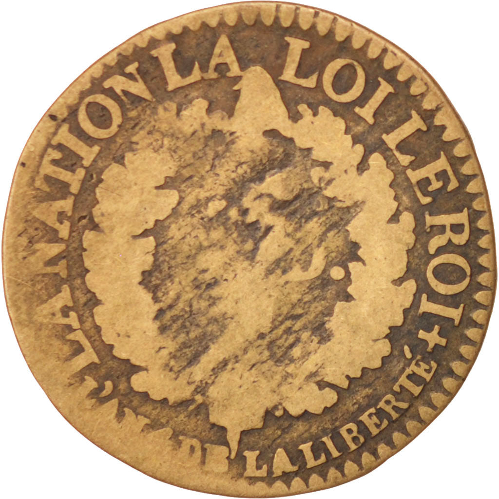 Monnaie, France, 3 deniers françois, 3 Deniers, Liard, 1792, Limoges, B+