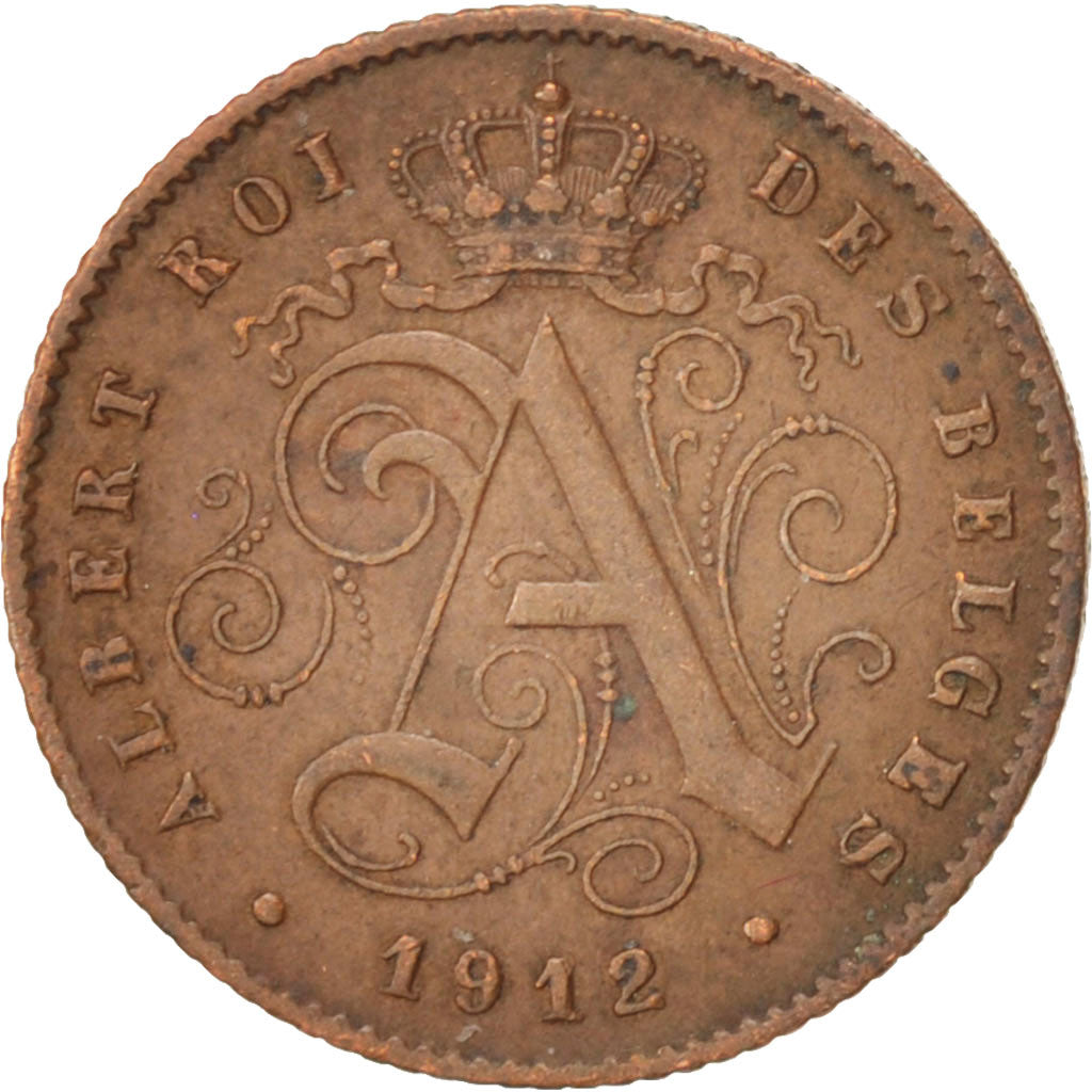 Coin, Belgium, Centime, 1912, AU(50-53), Copper, KM:76
