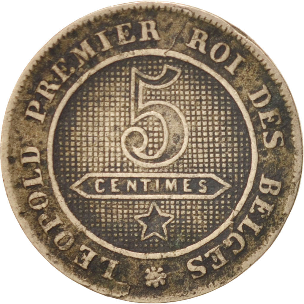 Coin, Belgium, Leopold I, 5 Centimes, 1862, VF(30-35), Copper-nickel, KM:21
