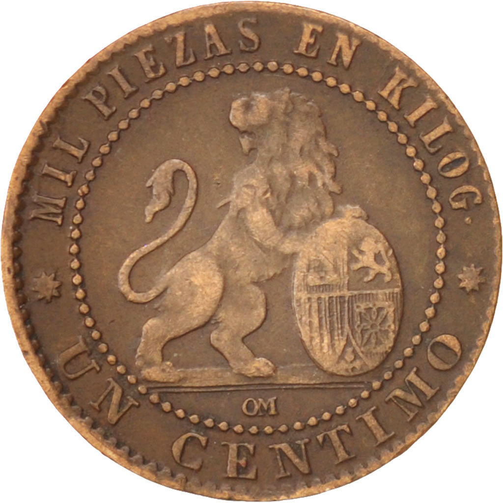 Spanien, Provisional Government, Centimo, 1870, SS, Copper, KM:660