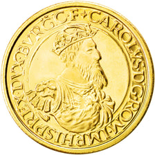 BELGIUM, 50 ECU, 1987, KM #167, MS(63), Gold, 23, 17.26