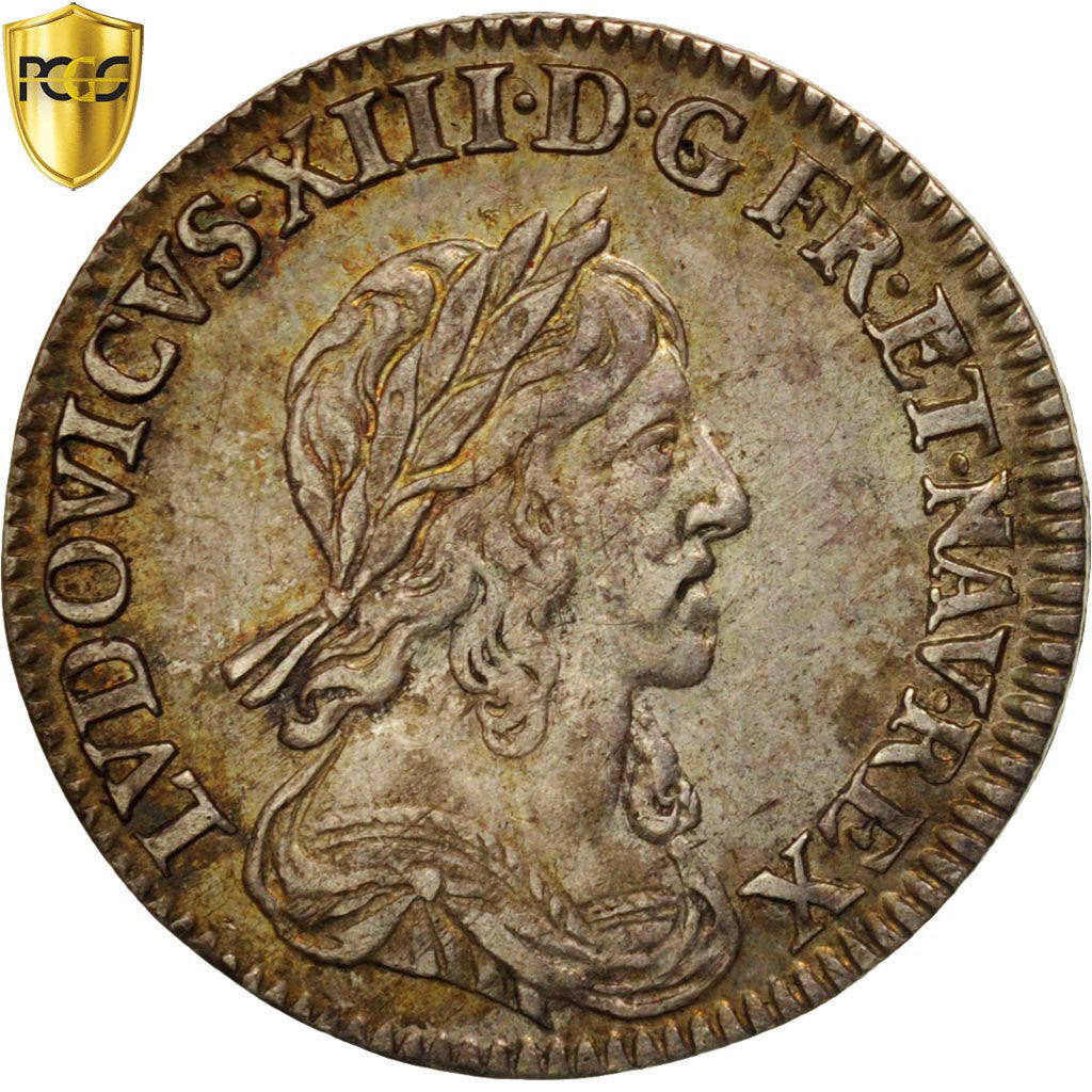 France, Louis XIII, 1/12 Écu,  2eme poinçon de Warin, buste drapé, 1/12 ECU