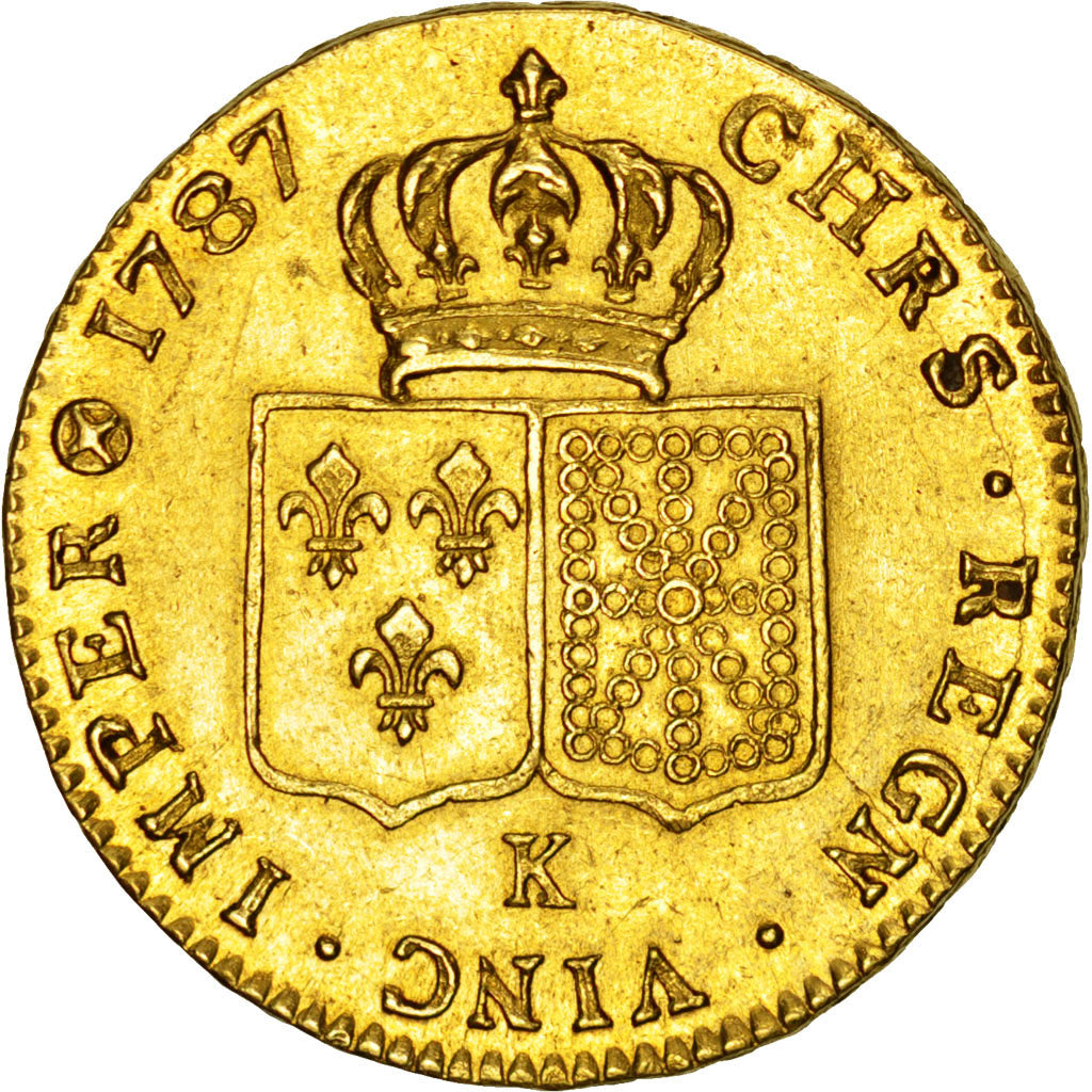 Francia, Louis XVI, Double louis d'or à la tête nue, 2 Louis D'or, 1787, Bo...