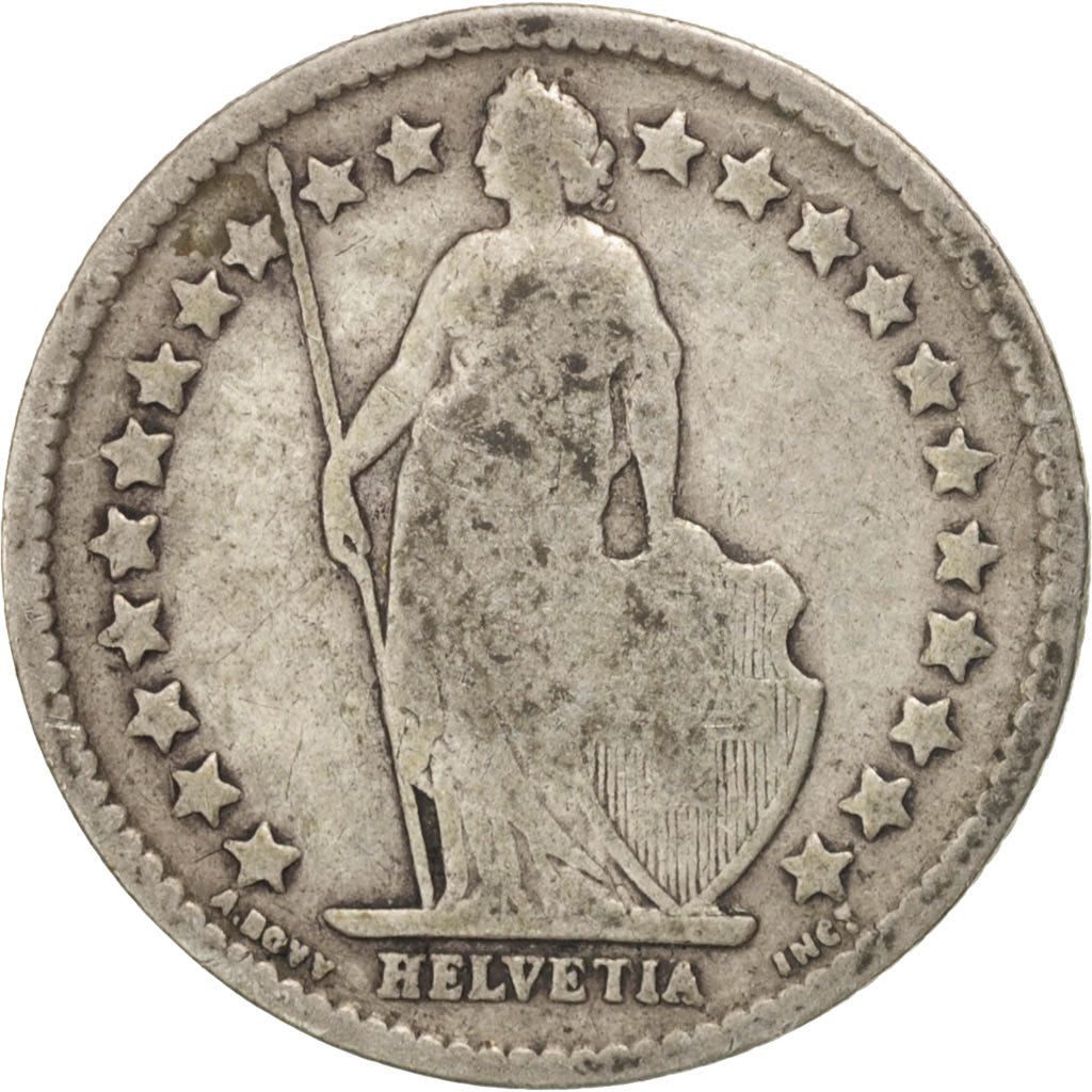 Switzerland, 1/2 Franc, 1898, Bern, VF(20-25), Silver, KM:23