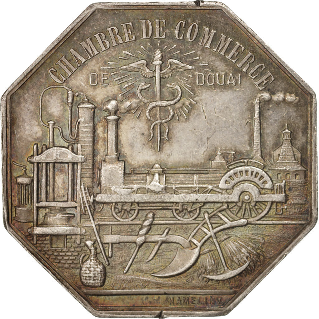 France, Token, Chamber of Commerce, Chambre de commerce de Douai, XIXth Century
