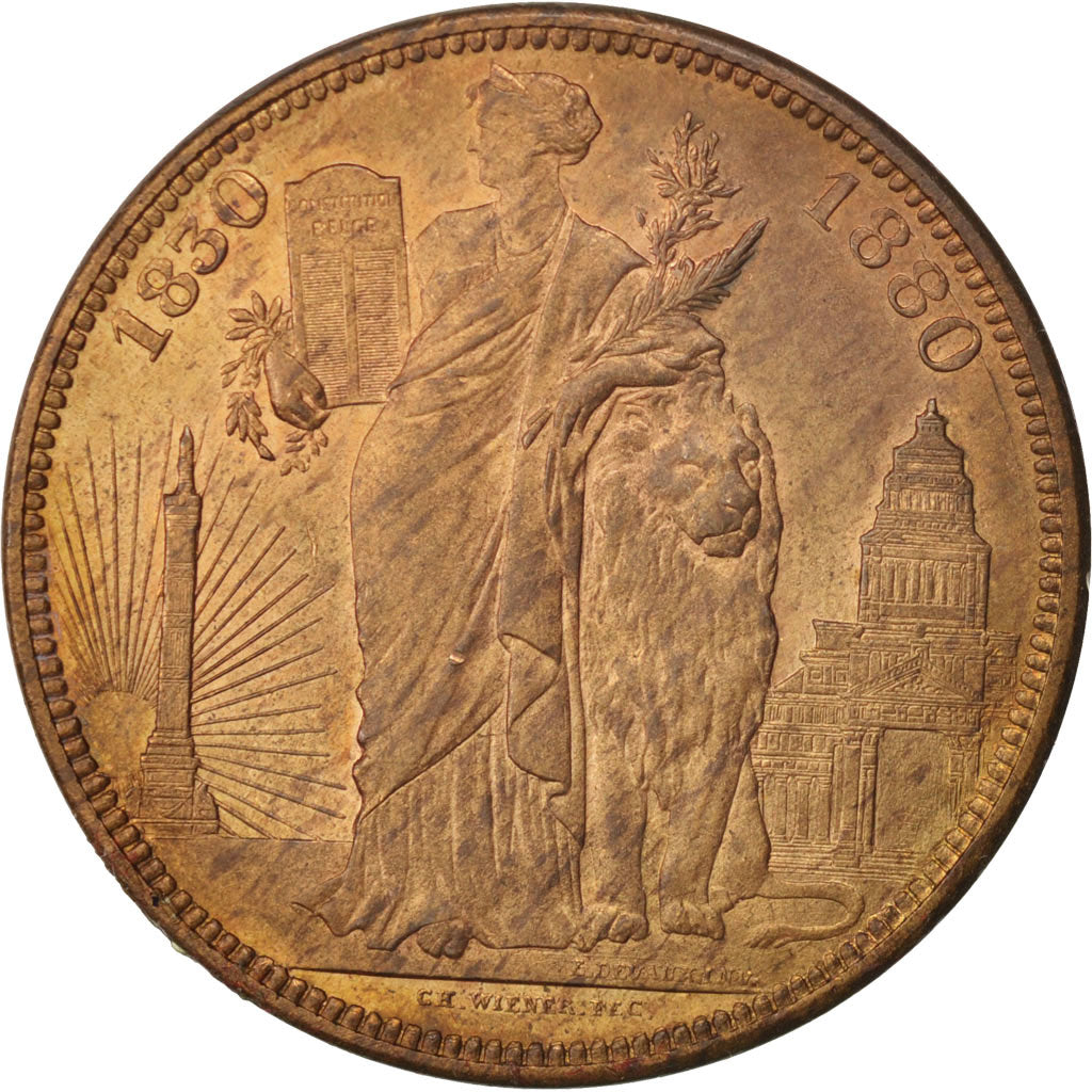 Belgium, Medal, Belgium independance 50th anniversary, module of 5 Francs