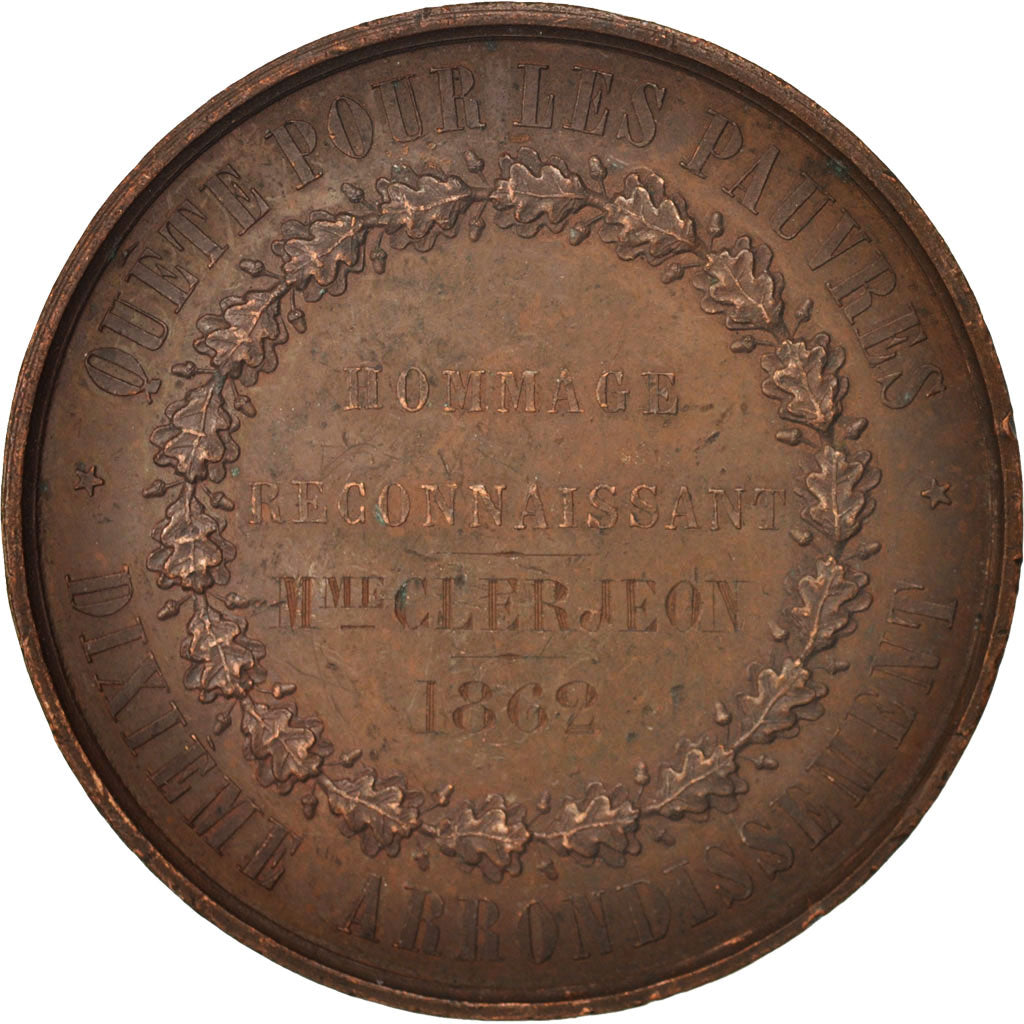 Frankrijk, Medal, Quête pour les pauvres, Dixième arrondissement, Politics
