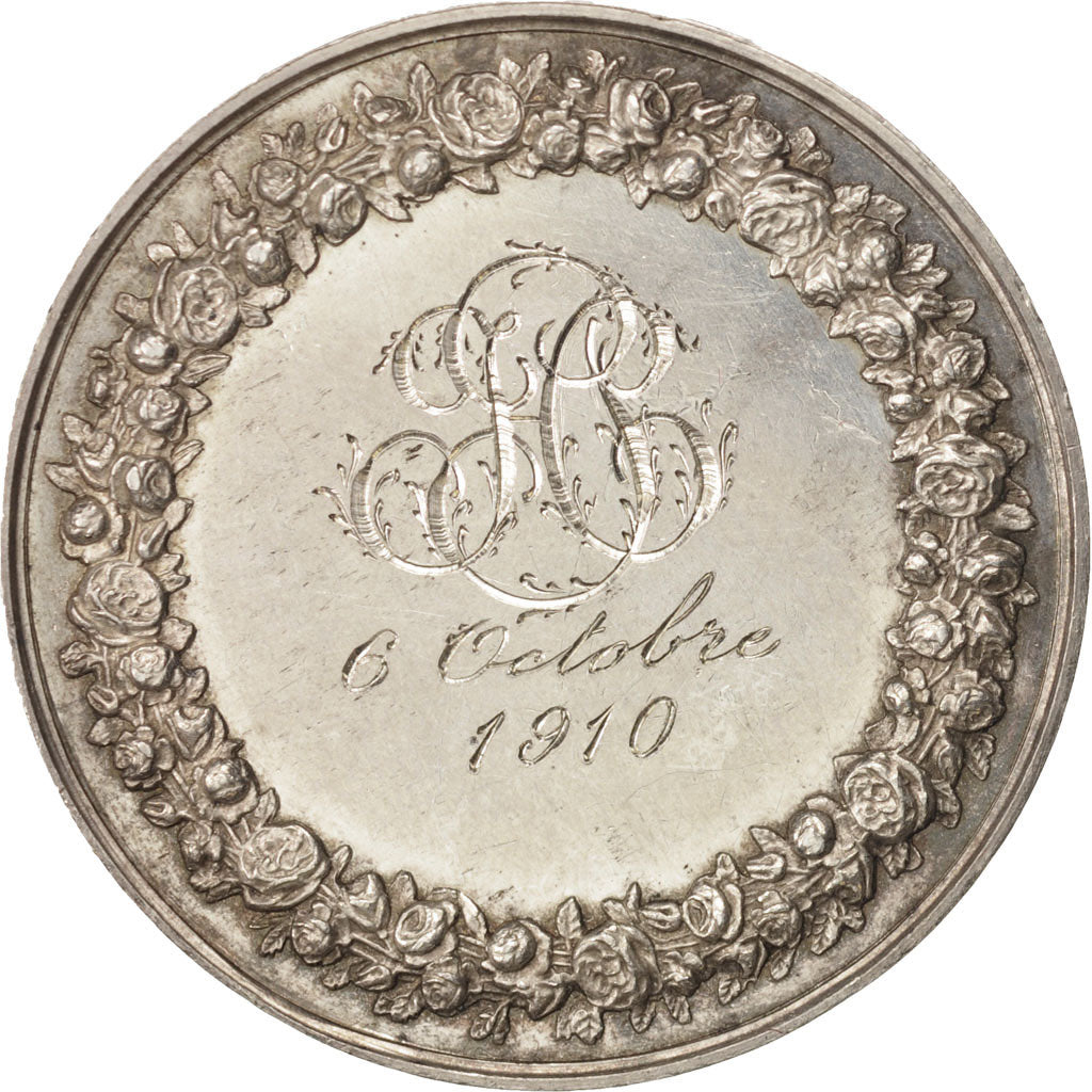 France, Medal, Wedding medal, Religions & beliefs, 1910, Petit, AU(50-53)