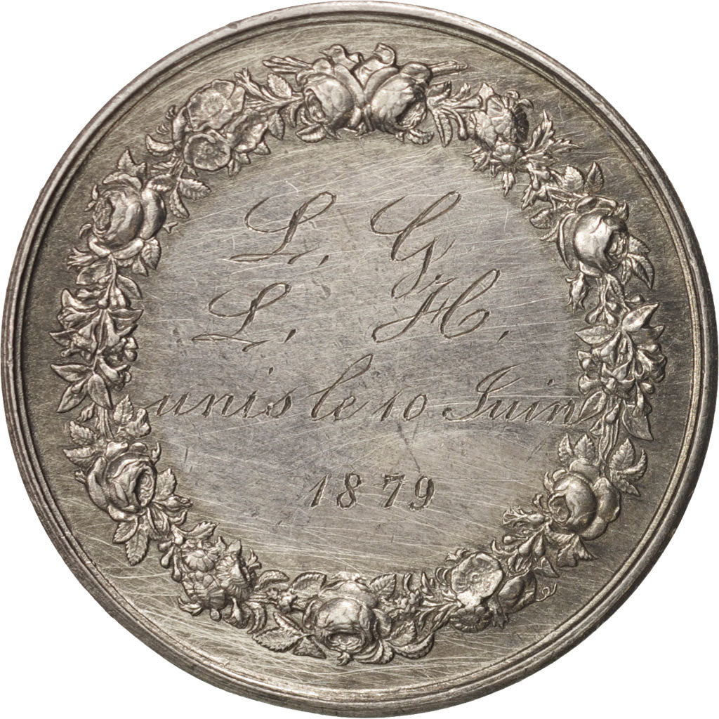 Frankreich, Medal, Wedding medal, Religions & beliefs, 1876, Petit, S+, Silber