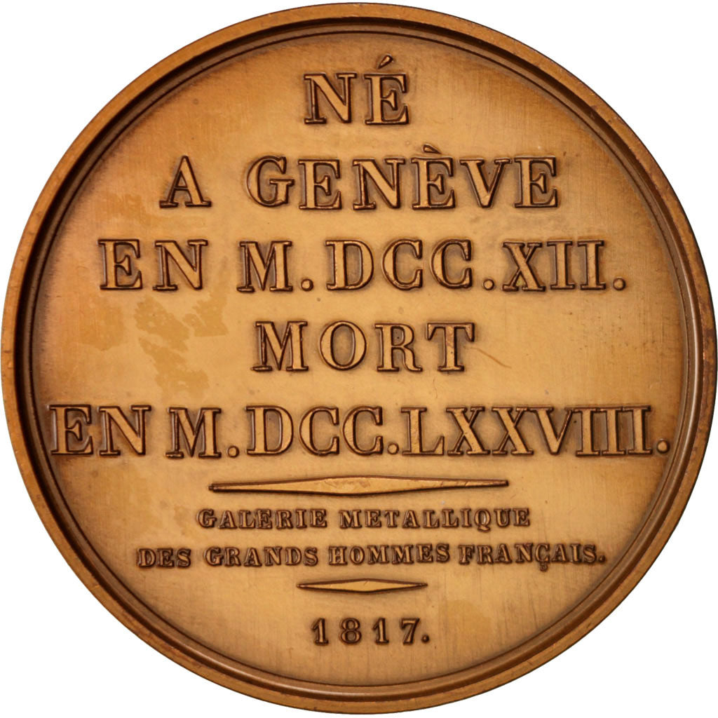France, Medal, Jean-Jacques Rousseau, Arts & Culture, 1985, Dubois, AU(55-58)