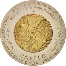 France, Medal, UNESCO, Tchernobyl, History, 1991, AU(50-53), Bi-Metallic