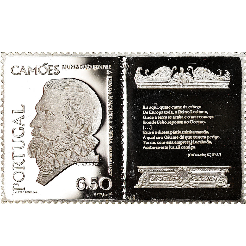 Portugal, Medal, Timbre, Camoes, 1980, MS(64), Silver