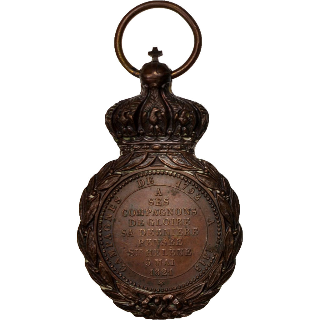 France, Saint Helena Medal, 1857, Excellent Quality, Bronze, 32