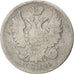 RUSSIA, 20 Kopeks, 1814, Saint-Petersburg, KM #128, VF(30-35), Silver, 3.87