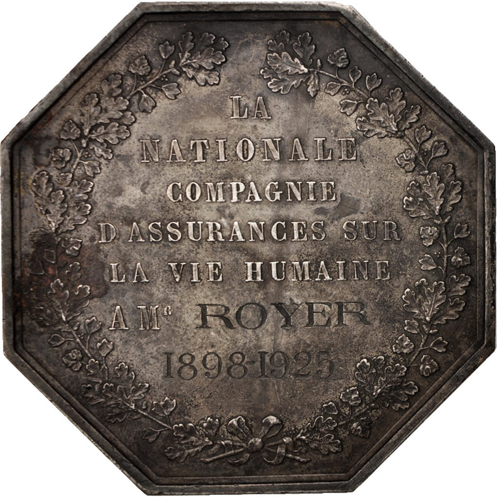 France, Medal, La Nationale, Compagnie d'assurances sur la vie humaine, Business