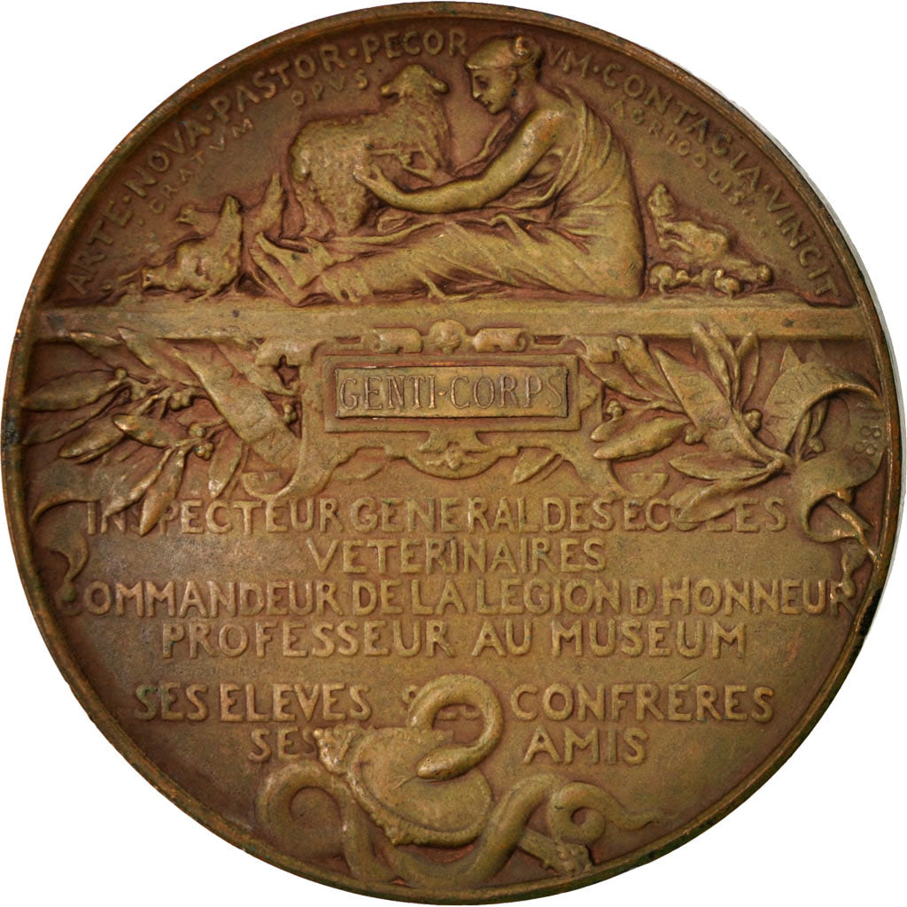 Francia, Medal, Henri Bouley, Président de l'Académie des Sciences, Medicine