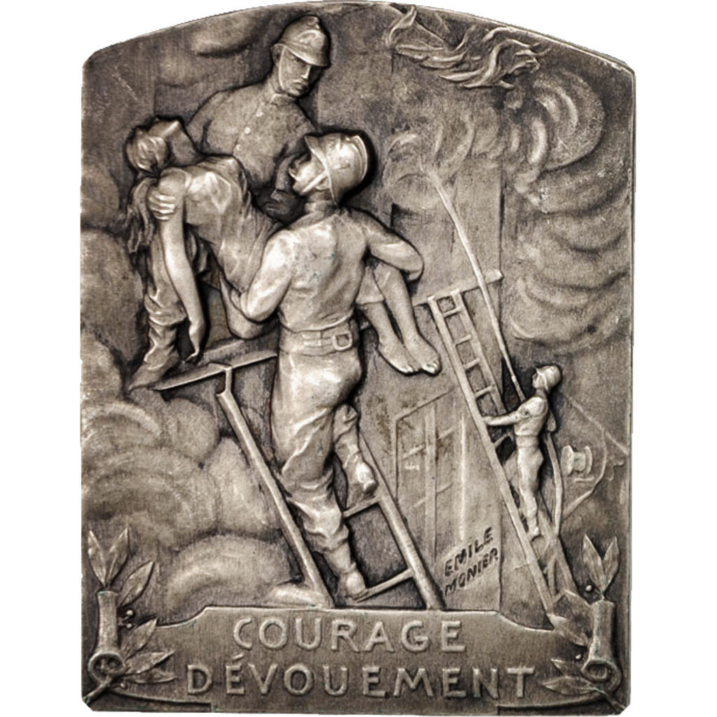France, Medal, Sapeurs-pompiers, Politics, Society, War, Monier, AU(55-58)