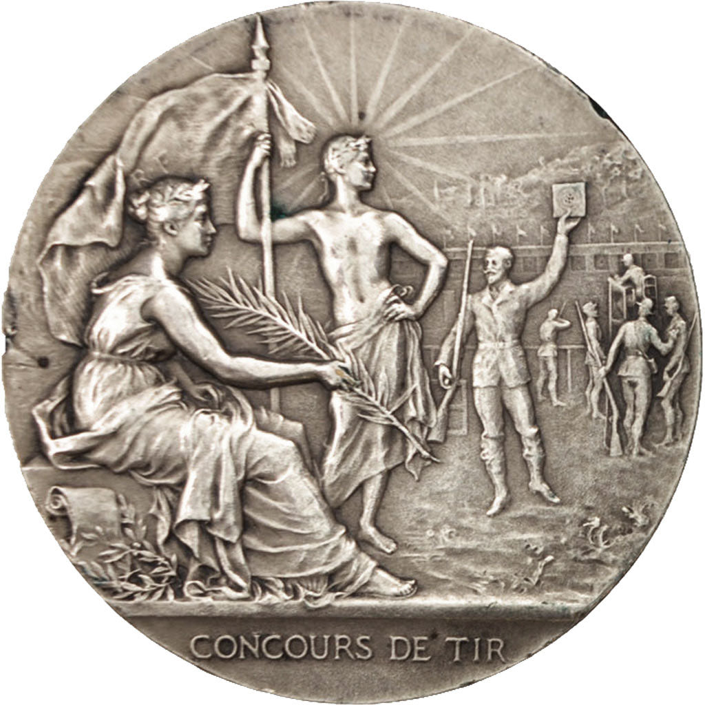 Frankreich, Medal, Concours de tir, Offert par René Coty, Sports & leisure