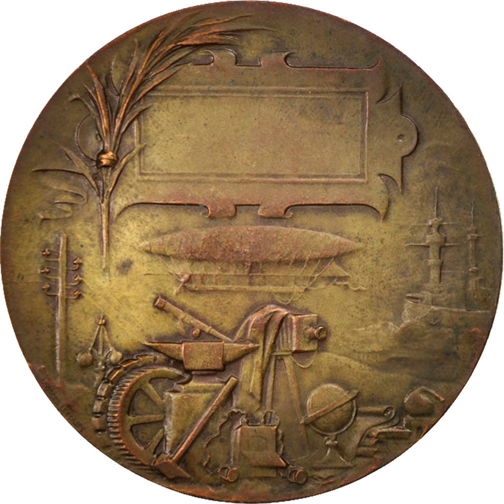 Francia, Medal, Exposition de Paris, Sciences & Technologies, 1900, Lemaire, MB